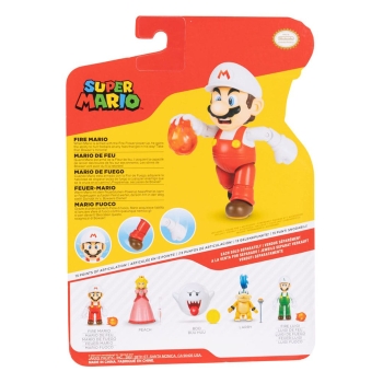 World of Nintendo Minifiguren Super Mario (Wave 41) "Fire Mario with Fireball Accessory" von Jakks